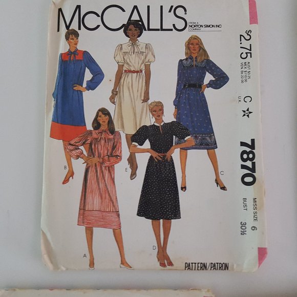 Vintage McCall's Patterns AS IS Mixed Lot Various Sizes - Picture 4 of 11
